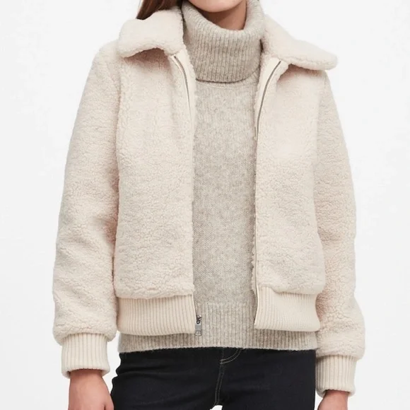 Sherpa Bomber Banana Bomber Jacket Banana Republic Jackets